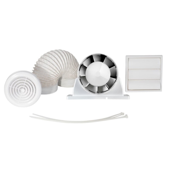Aura 100mm 4" In-line Timer Fan Kit