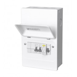 Danson 4-Way Garage Consumer Unit with 2 MCBs and Blanks