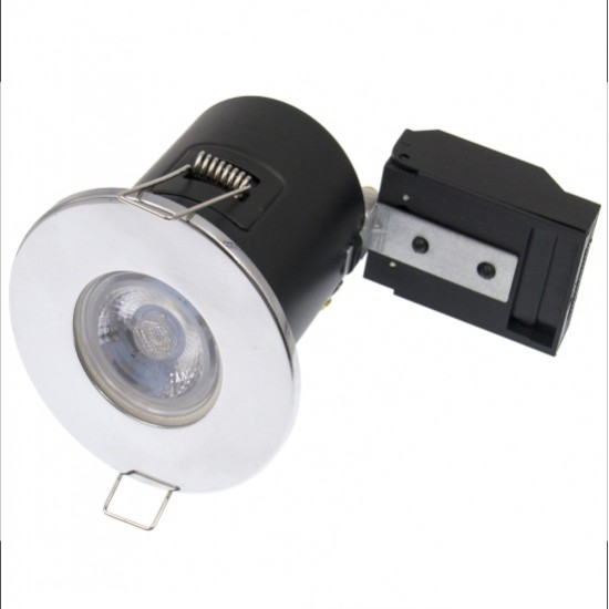 GU10 Downlight Fire-Rated Polished Chrome