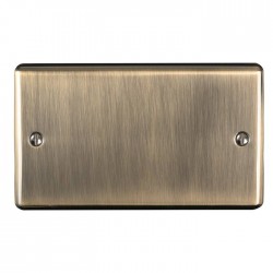 Enhance 2-Gang Blanking Plate Antique Brass