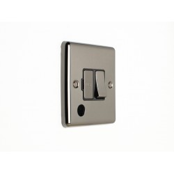 Enhance 13A DP Switched Fused Spur with Flex Outlet Black Nickel