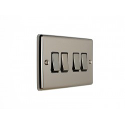 Enhance 4-Gang 2-Way Light Switch Black Nickel