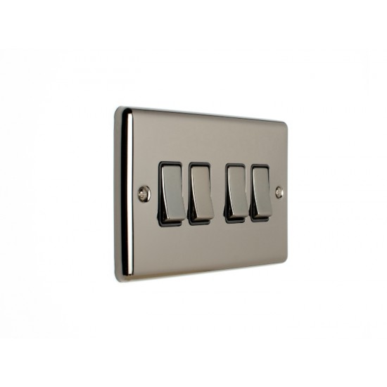 Enhance 4-Gang 2-Way Light Switch Black Nickel
