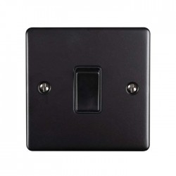 Enhance 1-Gang Intermediate Light Switch Matt Black