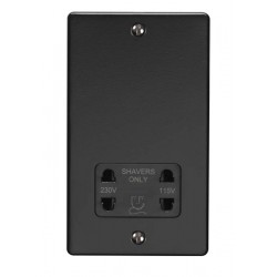 Enhance Shaver Socket Dual Voltage 230-115V Matt Black