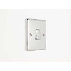 Enhance 1-Gang Intermediate Light Switch Polished Chrome with White Insert