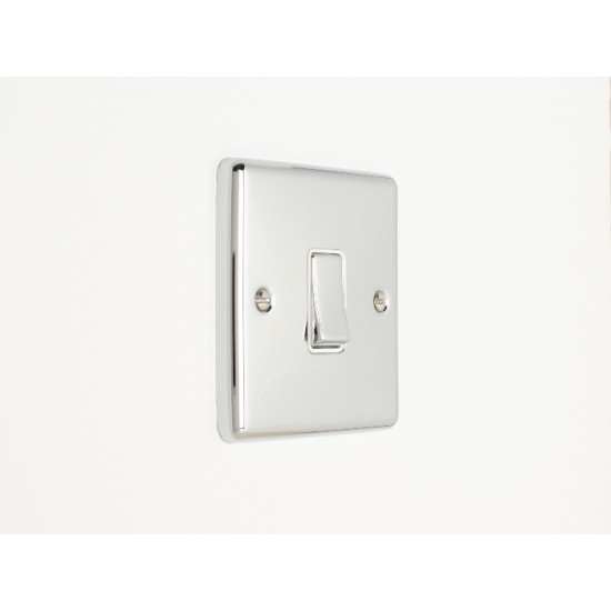 Enhance 1-Gang Intermediate Light Switch Polished Chrome with White Insert