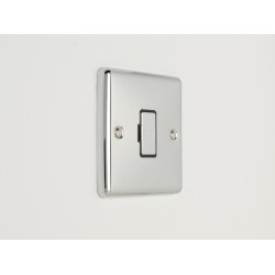 Enhance 13A Unswitched Fused Spur Polished Chrome with Black Insert