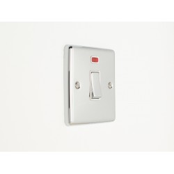 Enhance 20A DP Switch Polished Chrome with Neon and White Insert
