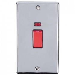 Enhance 45A DP Tall Switch Polished Chrome with Neon and Black Insert