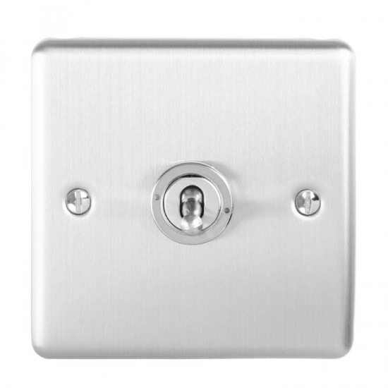 Enhance 1-Gang 2-Way Toggle Light Switch Satin Chrome