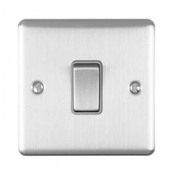 Enhance 20A DP Switch Satin Chrome with Grey Insert