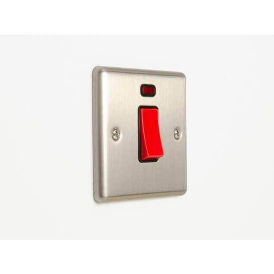 Enhance 45A DP Switch Satin Chrome with Neon and Black Insert