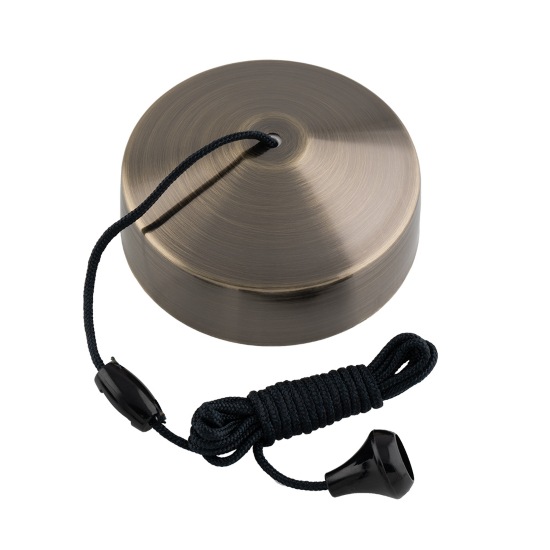 Eurolite 2-Way Pull Cord Switch Antique Brass