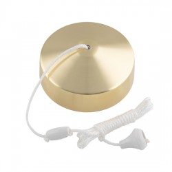 Eurolite 2-Way Pull Cord Switch Satin Brass