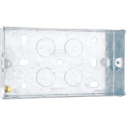 Goodwin 2-Gang 25mm Galvanised Steel Knockout Box