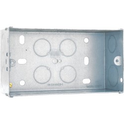 Goodwin 2-Gang 47mm Galvanised Steel Knockout Box