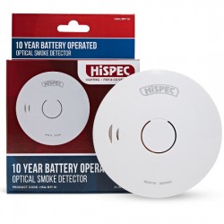 HiSPEC 10YR Lithium Battery Operated Optical Smoke Alarm