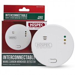HiSPEC FASTFIX Mains CO Alarm with 10YR Lithium Battery Backup 