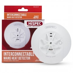 HiSPEC FASTFIX Mains Heat Alarm with 9V Battery Backup 