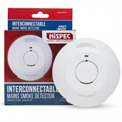 HiSPEC FASTFIX Mains Smoke Alarm with 9V Battery Backup 