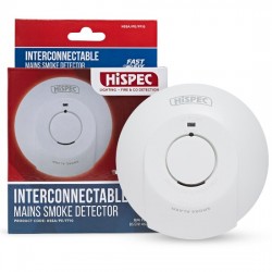 HiSPEC FASTFIX Mains Smoke Alarm with 10YR Lithium Battery Backup 