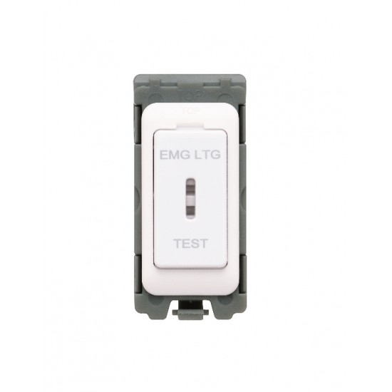 Niglon 20A 2-Way Grid Key Switch marked EMG LGT TEST