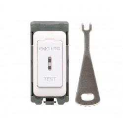 Niglon 20A DP Grid Key Switch marked EMG LGT TEST