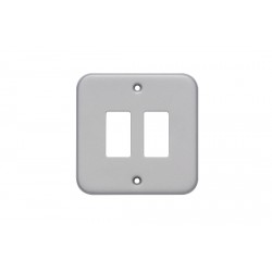 Niglon Metal Clad 2-Gang Grid Front Plate