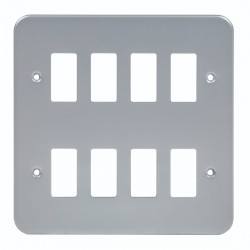 Niglon Metal Clad 8-Gang Grid Front Plate
