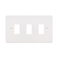 Niglon Profile 3-Gang Grid Front Plate