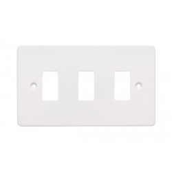 Niglon Profile 3-Gang Grid Front Plate