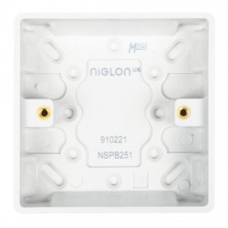 Niglon Median 1-Gang 25mm Surface Pattress Box