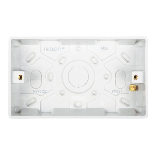 Niglon Median 2-Gang 32mm Surface Pattress Box