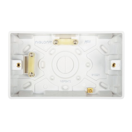 Niglon Median 2-Gang 47mm Surface Pattress Box