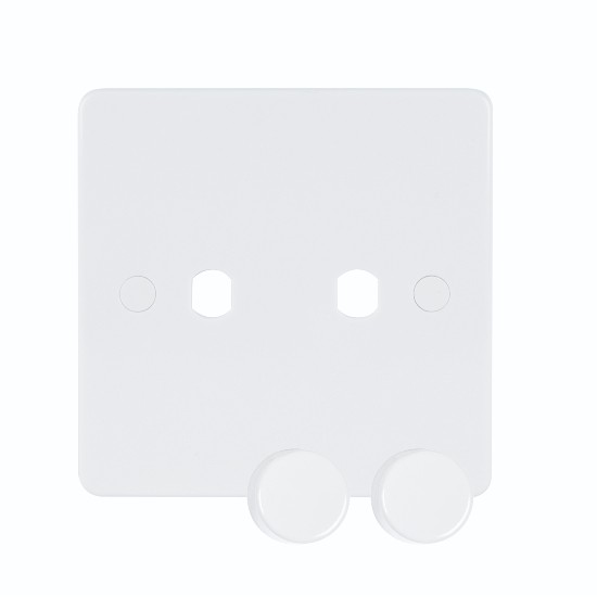 Niglon Median 2-Gang Dimmer Plate and Knobs