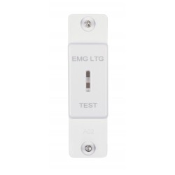 Niglon Profile 2-Way Key Switch Module marked EMG LTG TEST