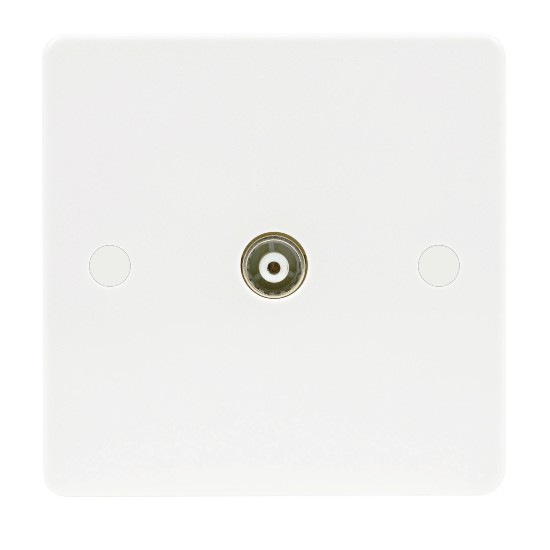 Niglon Profile Single TV/FM Coaxial Socket Outlet