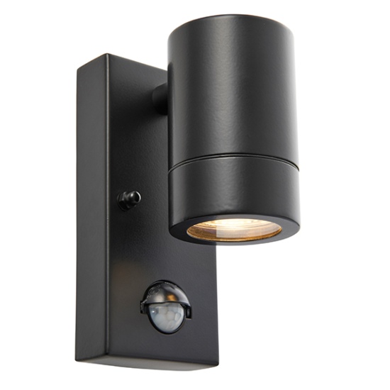 Palin Down PIR Wall Light Black