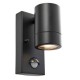 Palin Down PIR Wall Light Black