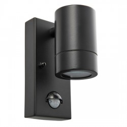 Palin Down PIR Wall Light Black