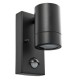 Palin Down PIR Wall Light Black