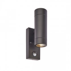 Palin Up and Down PIR Wall Light Black