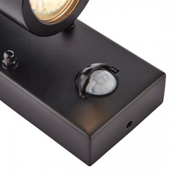 Palin Up and Down PIR Wall Light Black