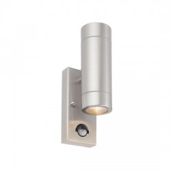 Palin Up and Down PIR Wall Light Stainless Steel