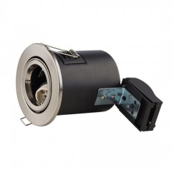 GU10 Downlight Fire-Rated Tilt Brushed Chrome