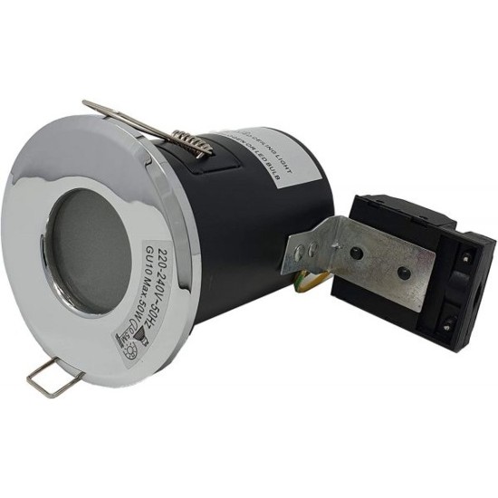 GU10 Downlight Fire-Rated IP65 Polished Chrome